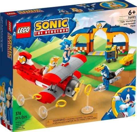 Klocki Lego Klocki Sonic 76991 Tails z warsztatem i samolot Tornado