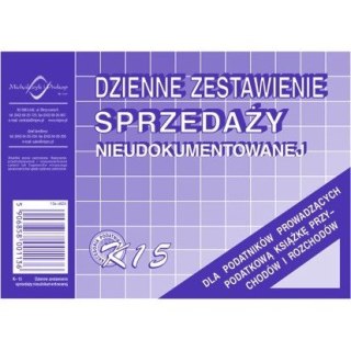 DZIENNE ZESTAWIENIE SPRZEDAŻY KSIĘGOWO NIEUDOKUMENTOWANEJ (OFFSET) MICHALCZYK I PROKOP A6 Michalczyk i Prokop