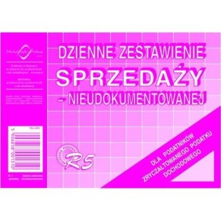 DZIENNE ZESTAWIENIE SPRZEDAŻY (NIEUDOKUMENTOWANEJ). (OFFSET) MICHALCZYK I PROKOP A6 Michalczyk i Prokop