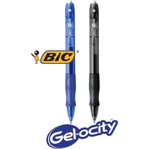 Długopis żelowy BiC Gelocity, CZARNY Bic