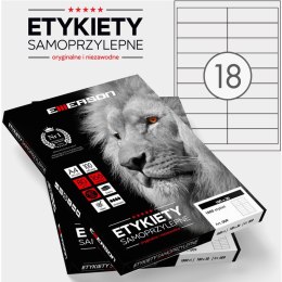 ETYKIETY 100 X 30.0 MM. 18 SZT/A4 EMERSON UNIWERSALNE Emerson