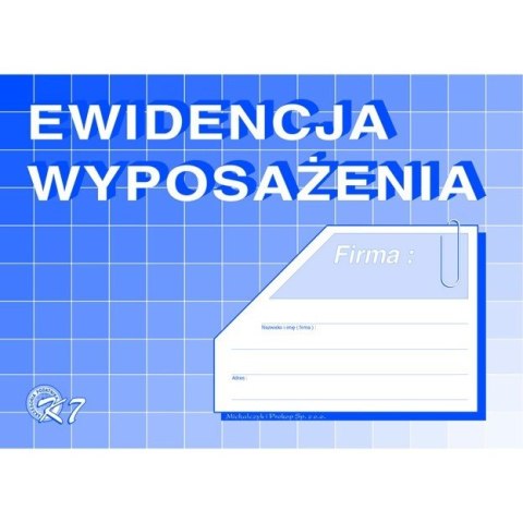 EWIDENCJA WYPOSAŻENIA (OFFSET) MICHALCZYK I PROKOP A5 Michalczyk i Prokop