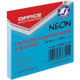 KARTECZKI OFFICE PRODUCTS 76X 76 MM NIEBIESKE (100), NIEBIESKI Office Products