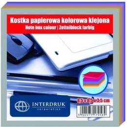 KOSTKA PAPIEROWA 85 X 85 X 35 MM KLEJONA KOLOR Interdruk