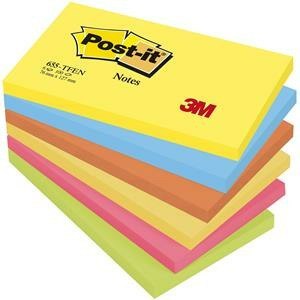 Karteczki Post-it 76x127mm (655-TFEN) 5 kolorów (6x100) Post-it