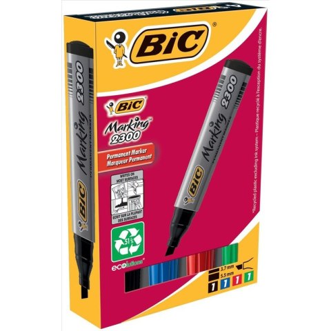 Markery permanentne BiC Marking 2300 4 kolory Bic