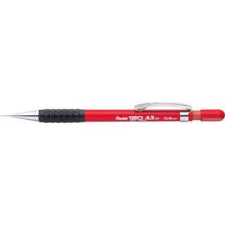 OŁÓWEK AUTOMATYCZNY PENTEL A313 0.3 MM CZERWONY, CZERWONY Pentel