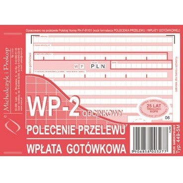 POLECENIE PRZELEWU A6 2-ODCINKI MIĘKKIE (O+1K) MICHALCZYK I PROKOP Michalczyk i Prokop