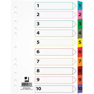 PRZEKŁADKI A4 1-10 MYLAR MIX KOLORÓW Q-CONNECT Q-CONNECT
