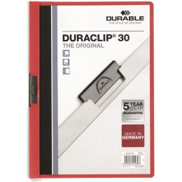 SKOROSZYT Z KLIPSEM A4 DURABLE DURACLIP 30, CZERWONY Durable