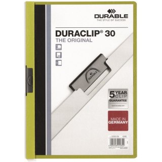 SKOROSZYT Z KLIPSEM A4 DURABLE DURACLIP 30, ZIELONY Durable