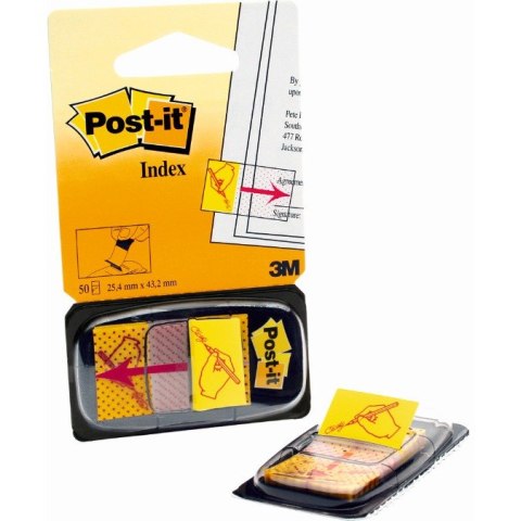 ZAKŁADKI POST-IT 25 X 43 MM 680-31 "RĘKA+OŁÓWEK" (50) Post-it