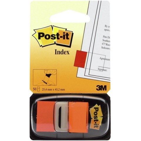 ZAKŁADKI POST-IT 25 X 43 MM 680-4 POMARAŃCZOWE 50 KARTEK Post-it