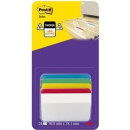 ZAKŁADKI POST-IT 50.8 X 38 MM 686-A1 - WYGIĘTE DO SZUFLAD 4 KOLORY PO 6 SZT Post-it