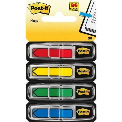 ZAKŁADKI POST-IT STRZAŁKI 684-ARR3 4 KOLORY PO 24 SZT. 12 X 43 MM Post-it