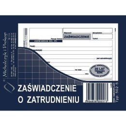 ZAŚWIADCZENIE O ZATRUDNIENIU (O+1K) MICHALCZYK I PROKOP A6 Michalczyk i Prokop