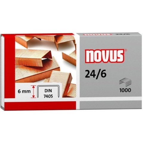 ZSZYWKI NOVUS 24/6 MIEDZIOWANE 1000 SZT Novus