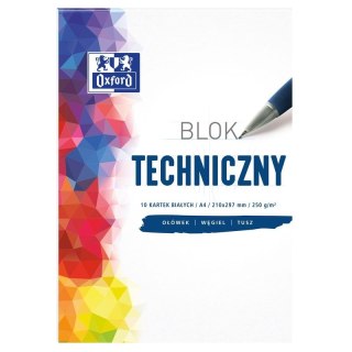 Blok techniczny Oxford A4/10k biały Oxford