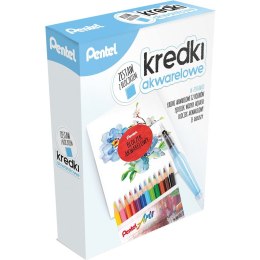 Kredki akwarelowe Pentel (+bloczek i pędzelek) 12 kolorów Pentel