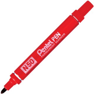 MARKER PERMANENTNY PENTEL N50, CZERWONY Pentel