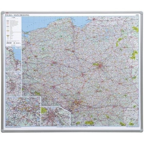 TABLICA MAPA DROGOWA POLSKI 102 X 120 CM 2x3