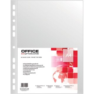 Koszulki Office Products A4/40µm groszkowe (100), TRANSPARENTNY Office Products