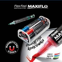 Markery do tablic Pentel Maxiflo Flex-Feel MWL5S (+ czyścik) 4 kolory Pentel