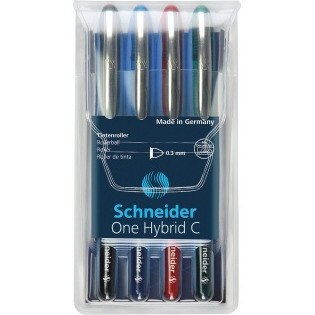 PIÓRA KULKOWE SCHNEIDER ONE HYBRID C 0.3 MM 4 KOLOR Schneider