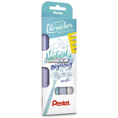 Zestaw do liternictwa Pentel Brush Sign Pen "Niebi Pentel