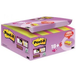 Karteczki Post-it Super Sticky 47.6x47.6mm (622-P24SSCOL) mix kolorów (24x90) Post-it