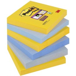 Karteczki Post-it Super Sticky 76x76mm (654-6SS-NY) mix kolorów (6x90) Post-it