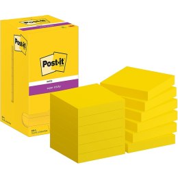 Karteczki Post-it Super Sticky 76x76mm (654-S) żółte (12x90) Post-it