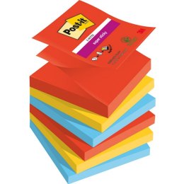 Karteczki Post-it Super Sticky Z-Notes 76x76mm (R330-6SS-PLAY) mix kolorów (6x90) Post-it