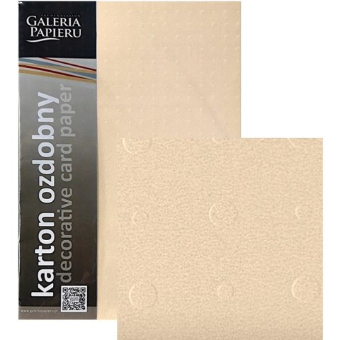 Karton ozdobny Galeria Papieru A4/230g Dots biały (20) Galeria Papieru