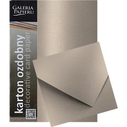 Karton ozdobny Galeria Papieru A4/250g Pearl stalowosrebrny (20) Galeria Papieru