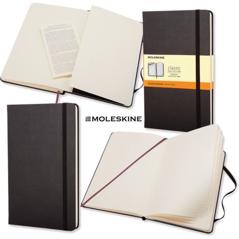 Notatnik Moleskine Classic L (13x21cm) linie czarny Moleskine