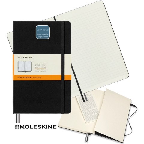 Notatnik Moleskine Classic L (13x21cm) linie czarny Moleskine