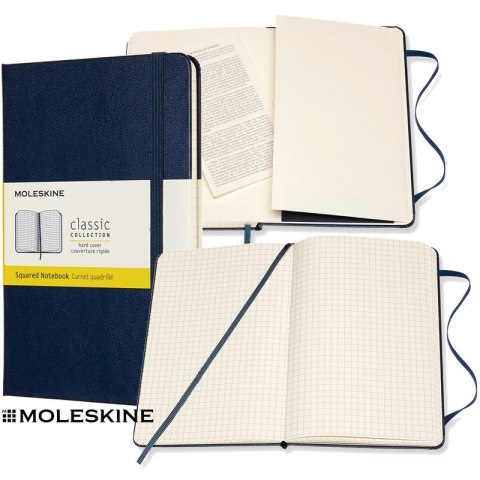 Notatnik Moleskine Classic M (11.5x18cm) kratka niebieski Moleskine