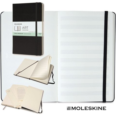 Notatnik Moleskine Music L (13x21cm) 5 linia czarny Moleskine