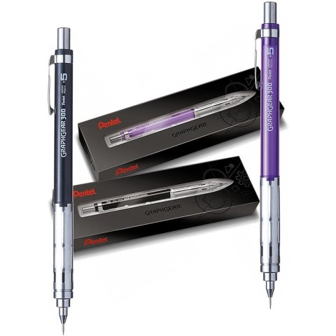 Ołówek automatyczny Pentel GraphGear 300 0.5mm fioletowy, FIOLETOWY Pentel