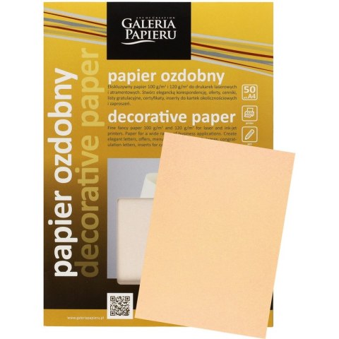 Papier ozdobny Galeria Papieru A4/120g Nature ciemnobeżowy (50) Galeria Papieru