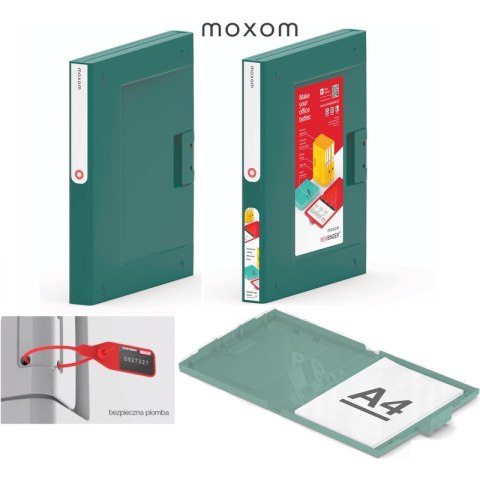 Segregator Moxom NewBinder A4/35mm zielony Moxom