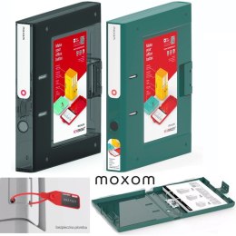 Segregator Moxom NewBinder A4/50mm transparentny czarny, TRANSPARENTNY Moxom