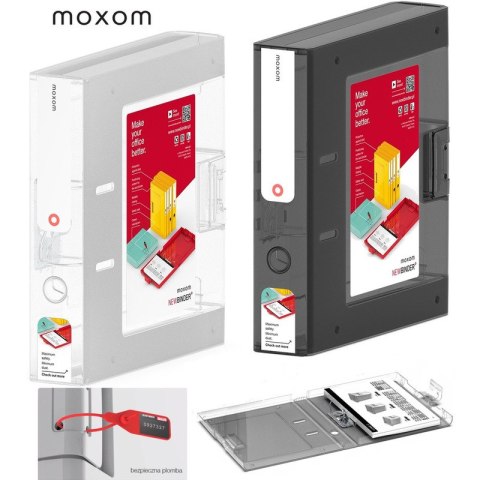 Segregator Moxom NewBinder A4/70mm transparentny, TRANSPARENTNY Moxom