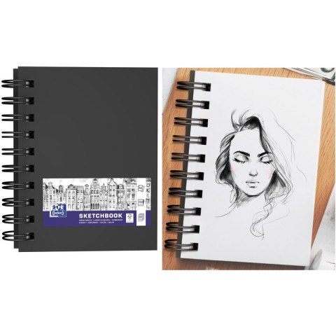 Szkicownik Oxford Sketchbook A6/80k czarny Oxford