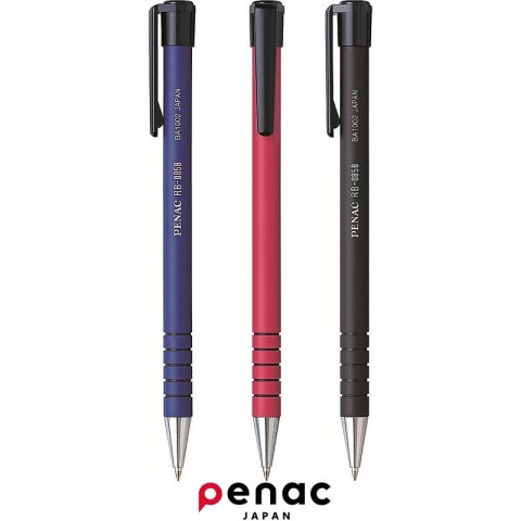 Długopis Penac RB-085B 0.7mm czerwony, CZERWONY Penac