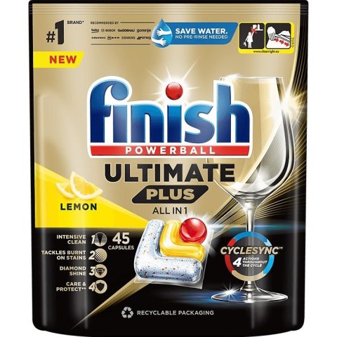 Kapsułki do zmywarki Finish Ultimate Plus All-in-1 Lemon (45) FINISH