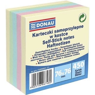 Karteczki Donau 76x76mm mix kolorów (450) Donau