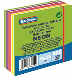 Karteczki Donau 76x76mm neon mix kolorów (400) Donau