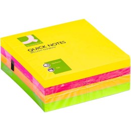 Karteczki Q-Connet Brilliant 76x76mm neon 4 kolory (4x80) Q-CONNECT